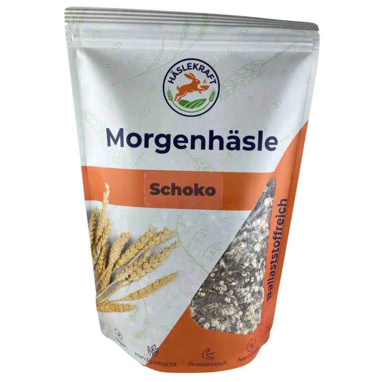 Schoko-M&uuml;sli Morgenh&auml;sle von H&auml;slekraft in Verpackung