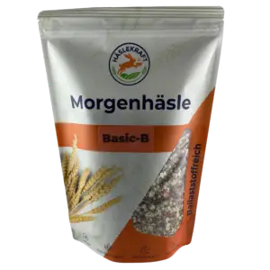 Verpackung Morgenhäsle Basic-B ballaststoffreiche Müslimischung