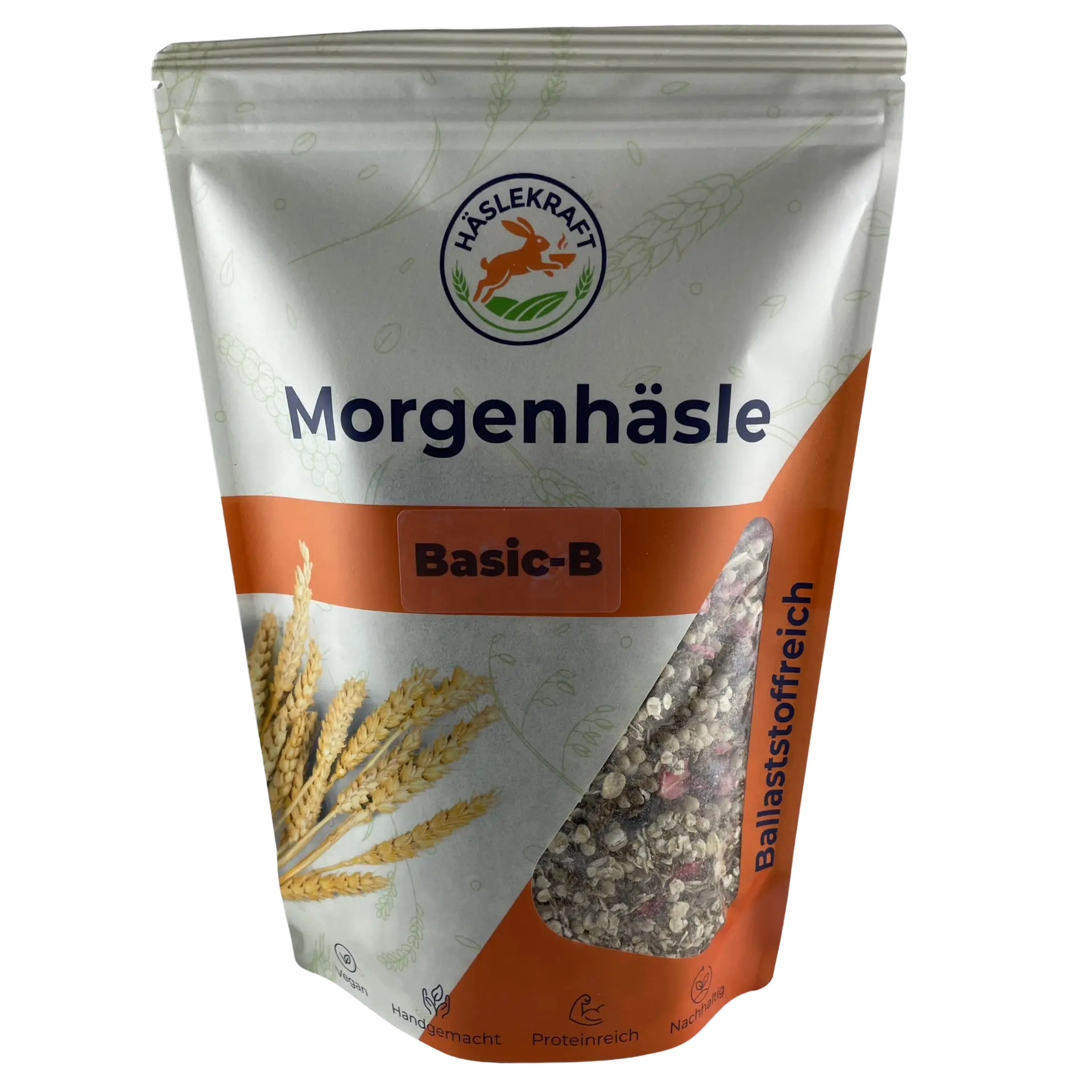 Verpackung Morgenhäsle Basic-B ballaststoffreiche Müslimischung