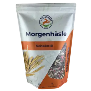 Verpackung Morgenhäsle Schoko-B Müsli von Häslekraft